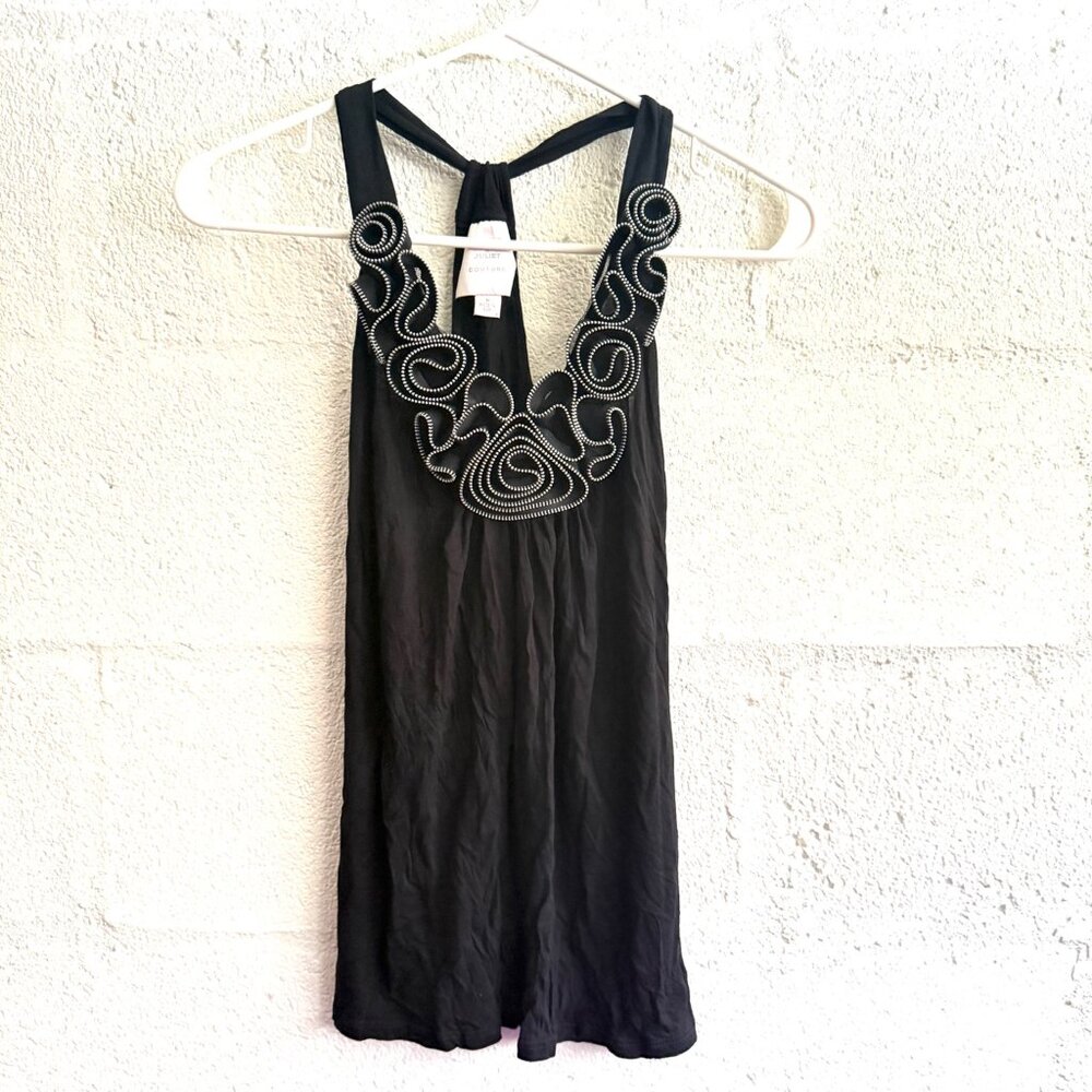 Romeo & Juliet Couture Sleveless Black Top